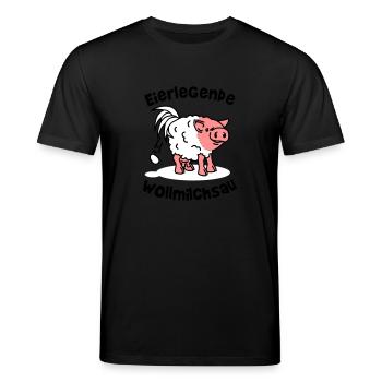 eierlegende wollmilchsau - workaholic - arbeit - Stanley/Stella Unisex Bio-T-Shirt CREATOR  - Schwarz - Vorne - Alina (178cm) & Michal (187cm)