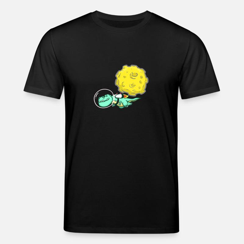 Dino - T-Rex - Lune - Espace - Astronaute - T-shirt bio CREATOR Stanley/Stella Unisexe - noir