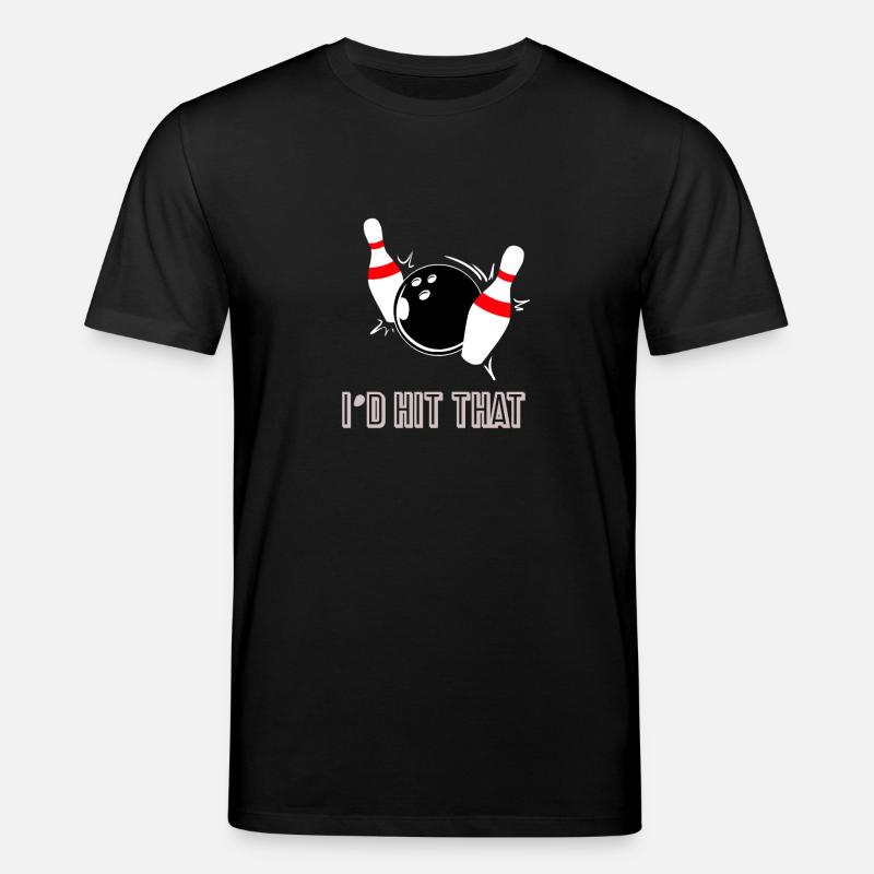 Bowling - Play - Gift - Cone - Stanley/Stella CREATOR Unisex Organic T-Shirt - black