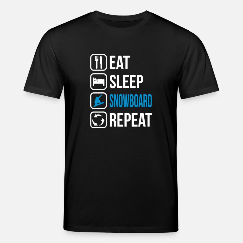 Mangez Sleep Snowboard Repeat - T-shirt bio CREATOR Stanley/Stella Unisexe - noir