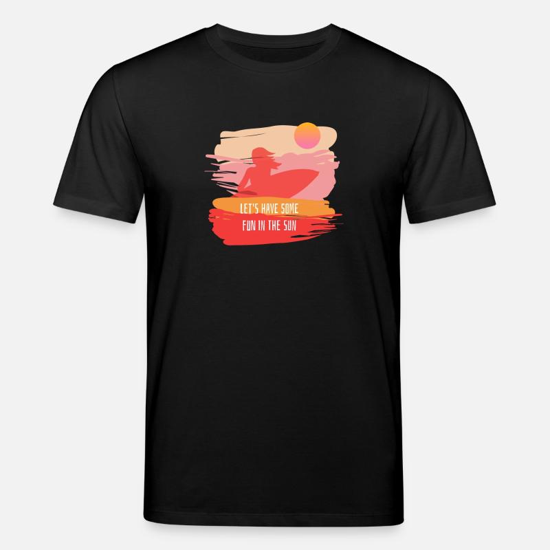 Sommer Spruch Surfen - Stanley/Stella Unisex Bio-T-Shirt CREATOR  - Schwarz