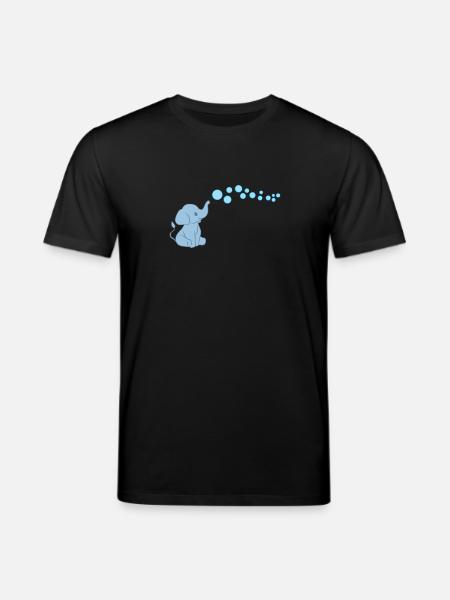 Elephant - Elephant Lover - Elephant - Bubble - Stanley/Stella CREATOR Unisex Organic T-Shirt - black