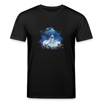 Hai - Stanley/Stella Unisex Bio-T-Shirt CREATOR  - Schwarz - Vorne - Alina (178cm) & Michal (187cm)