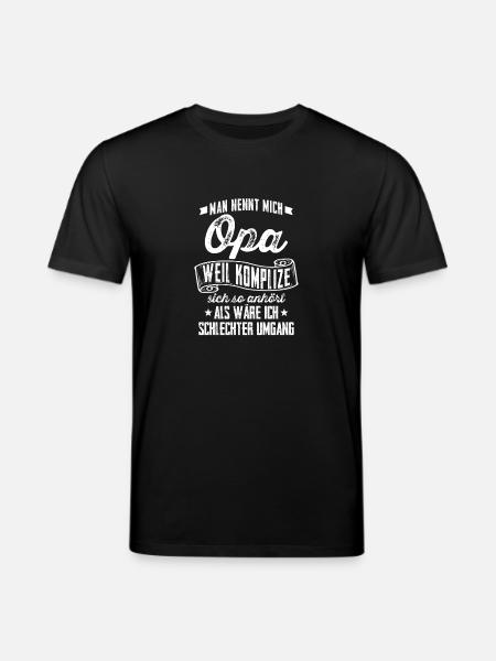 Opa = Komplize? - Geschenk - Stanley/Stella Unisex Bio-T-Shirt CREATOR - Schwarz