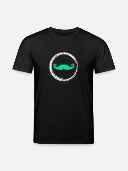 Glühen-Schnurrbart-Neon-Party-glühender Effekt Retro - Stanley/Stella Unisex Bio-T-Shirt CREATOR  - Schwarz