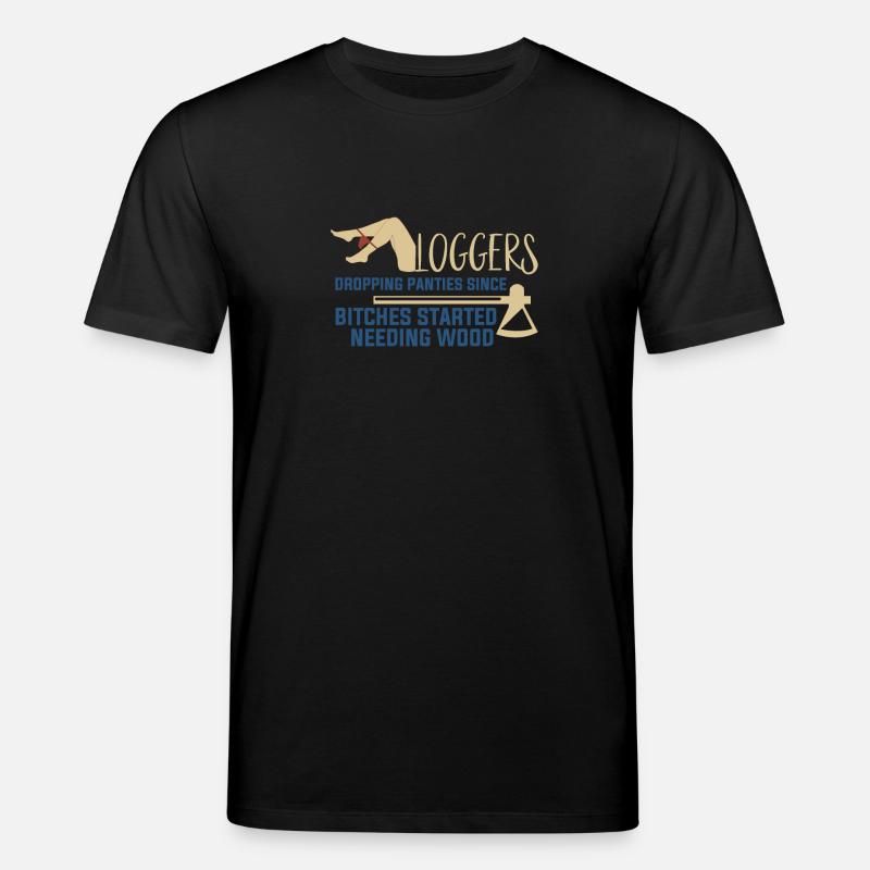 Logging Needing Wood Funny Logger - Stanley/Stella Unisex Bio-T-Shirt CREATOR  - Schwarz