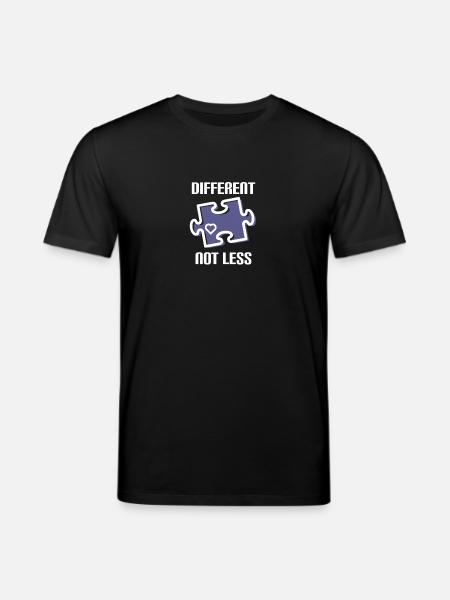 DIFFERENT - NOT LESS! autism - Stanley/Stella CREATOR Unisex Organic T-Shirt - black