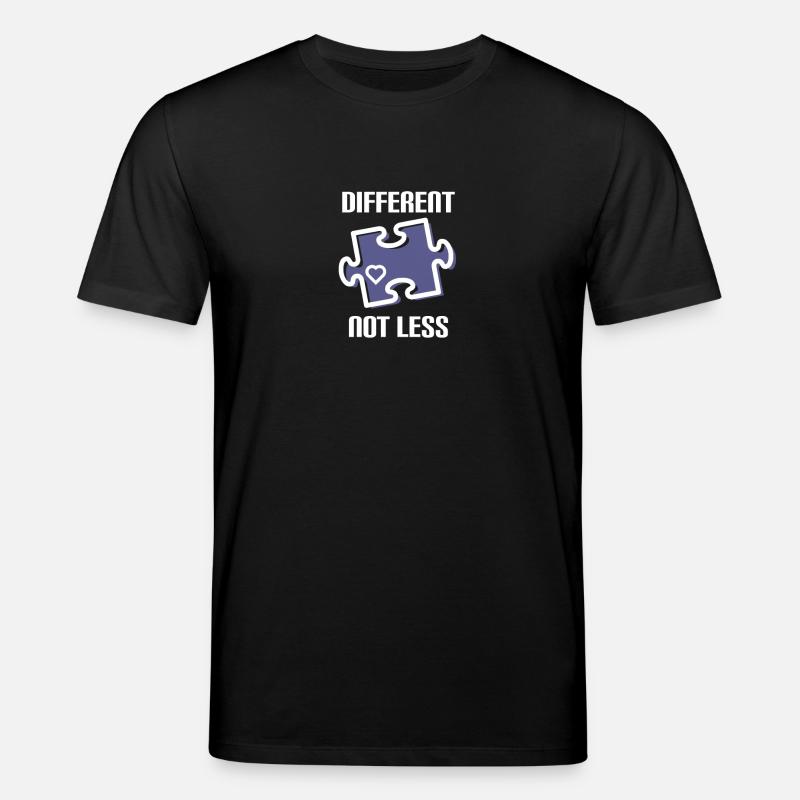 DIFFERENT - NOT LESS ! AUTISME - T-shirt bio CREATOR Stanley/Stella Unisexe - noir