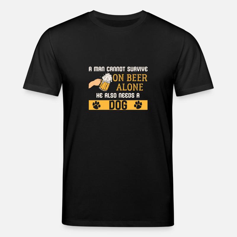 Bière et chiens - T-shirt bio CREATOR Stanley/Stella Unisexe - noir