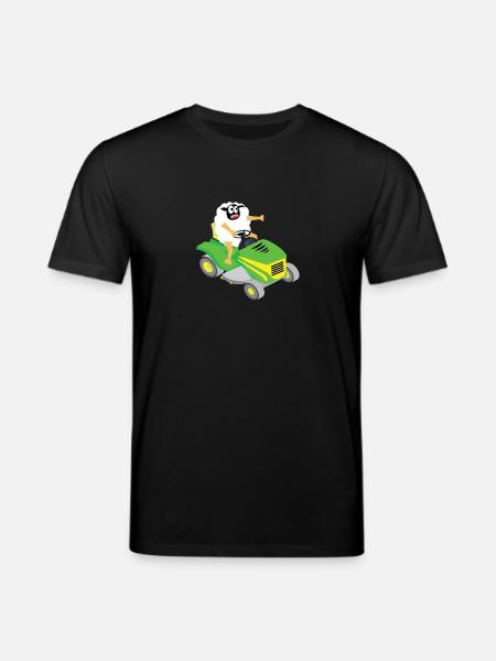 Schaf Rasenmäher Geschenkidee - Stanley/Stella Unisex Bio-T-Shirt CREATOR  - Schwarz