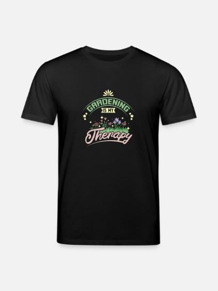 Gardening is my therapy - Stanley/Stella CREATOR Unisex Organic T-Shirt - black