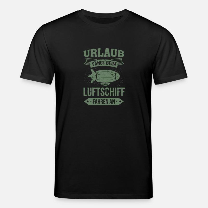 Luftschiff Urlaub fängt an - Stanley/Stella Unisex Bio-T-Shirt CREATOR  - Schwarz