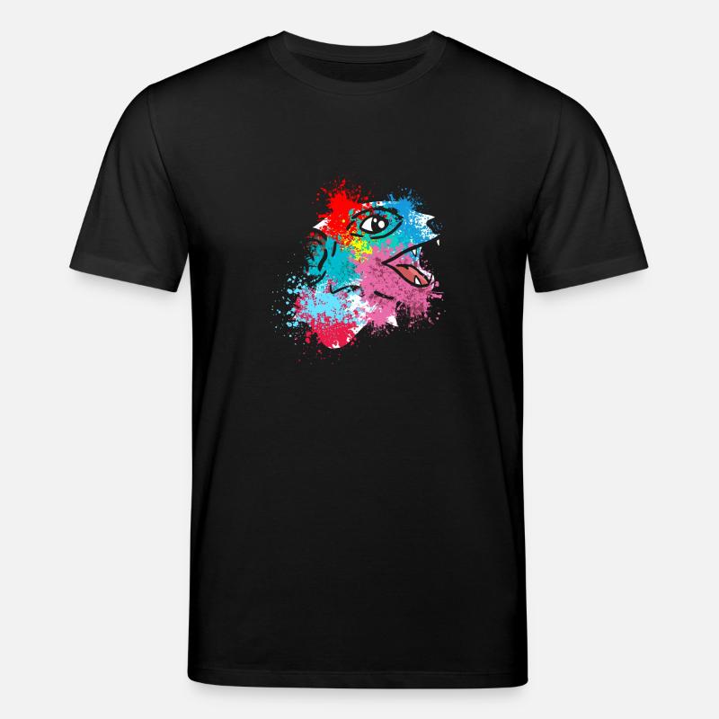 Splash Art Surikate Erdmännchen - Stanley/Stella Unisex Bio-T-Shirt CREATOR  - Schwarz