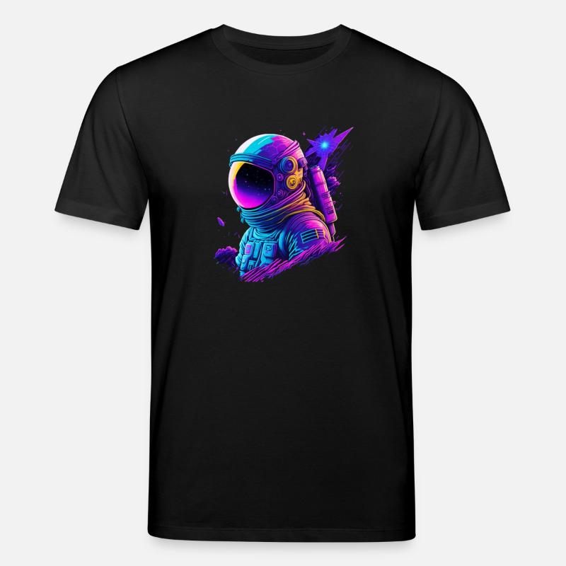 Synthwave Astronaute Space Explorer - T-shirt bio CREATOR Stanley/Stella Unisexe - noir