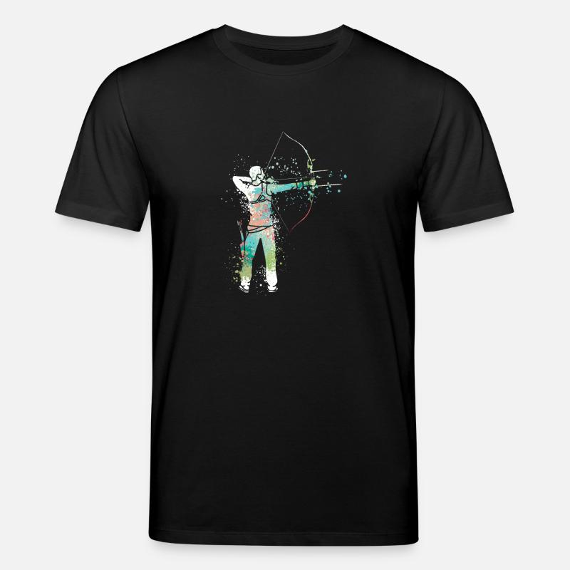 Splash Bogenschießen - Stanley/Stella Unisex Bio-T-Shirt CREATOR  - Schwarz