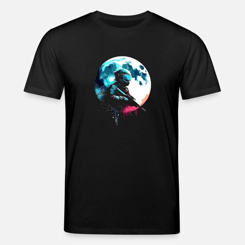 Paintball Moonlight Sniper - Stanley/Stella CREATOR Unisex Organic T-Shirt - black