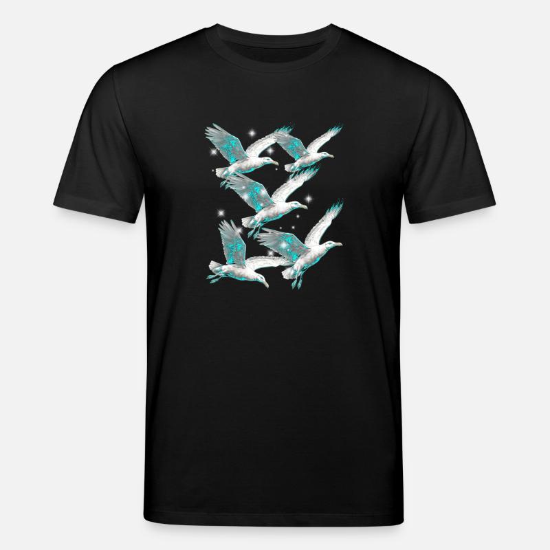 Maritim Möwe Möwen Seevögel - Stanley/Stella Unisex Bio-T-Shirt CREATOR - Schwarz