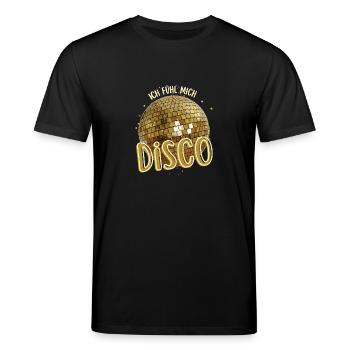 Ich fühl mich Disco Diskothek Party Sprüche - Stanley/Stella Unisex Bio-T-Shirt CREATOR  - Schwarz - Vorne - Alina (178cm) & Michal (187cm)