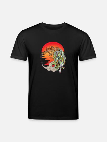 Wildpferd Wildpferde Pferd Pferde - Stanley/Stella Unisex Bio-T-Shirt CREATOR  - Schwarz