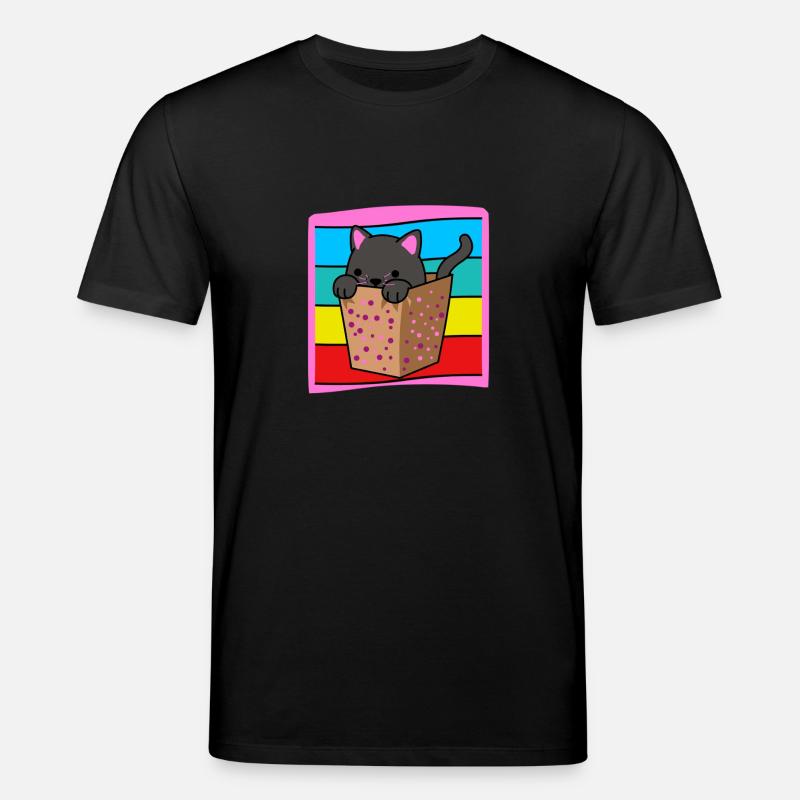 Chat dans une boîte - T-shirt bio CREATOR Stanley/Stella Unisexe - noir
