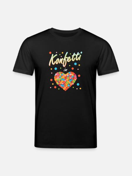 Konfetti Fasching Karneval Spaß Design - Stanley/Stella Unisex Bio-T-Shirt CREATOR - Schwarz