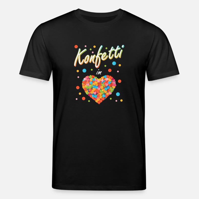 Konfetti Fasching Karneval Spaß Design - Stanley/Stella Unisex Bio-T-Shirt CREATOR  - Schwarz