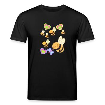 Abeille Abeilles Bourdon Enfants Enfant - T-shirt bio CREATOR Stanley/Stella Unisexe - noir - Devant - Alina (178cm) & Michal (187cm)