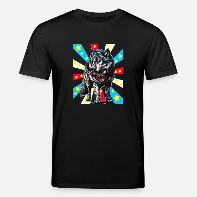 Tattoo Wolf Wölfe - Stanley/Stella Unisex Bio-T-Shirt CREATOR  - Schwarz