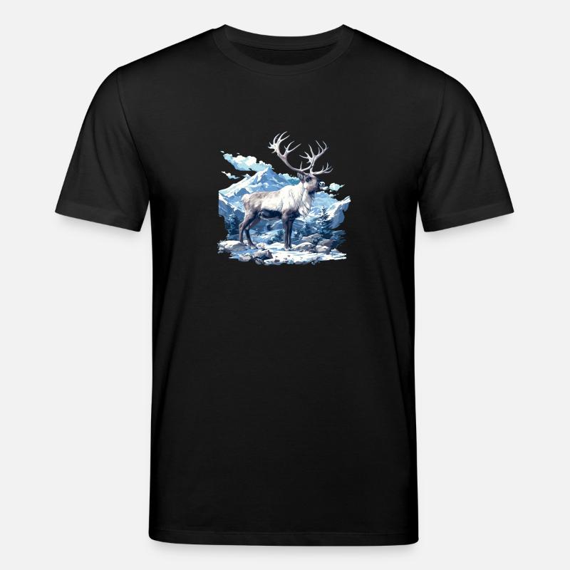 Rentiere Rentier - Stanley/Stella Unisex Bio-T-Shirt CREATOR  - Schwarz