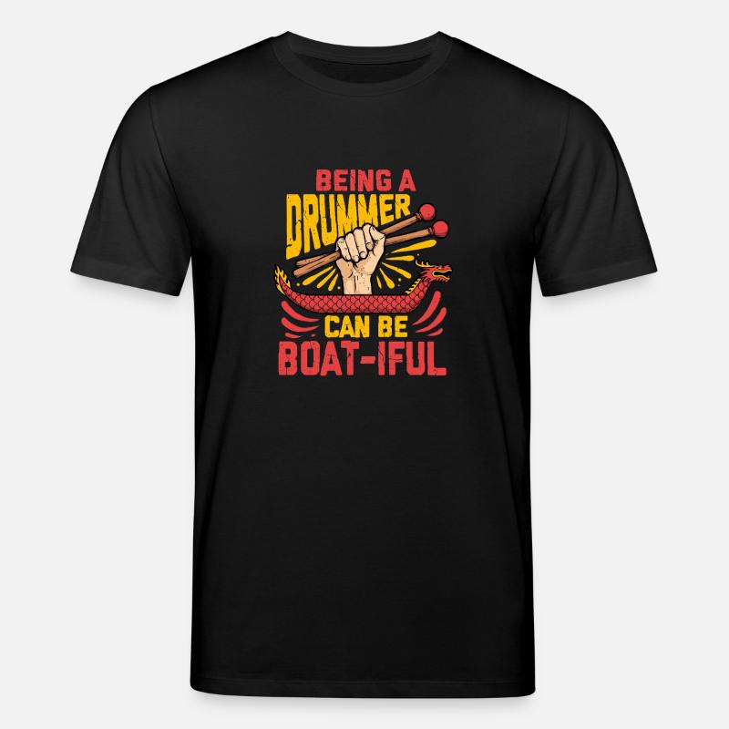 Drachenboot Boatiful Drummer - Stanley/Stella Unisex Bio-T-Shirt CREATOR  - Schwarz