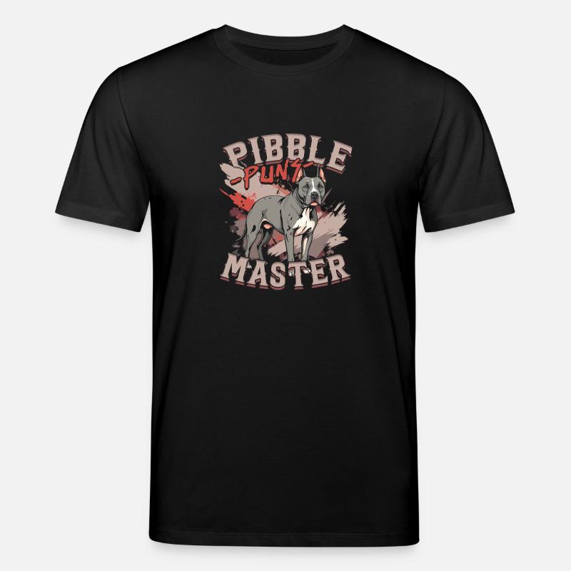 Pitbull Pitbulls Pibble Puns Master - T-shirt bio CREATOR Stanley/Stella Unisexe - noir