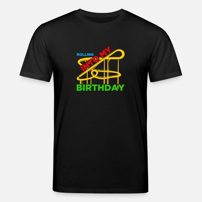 Rolling into Freizeitpark Rollercoaster Achterbahn - Stanley/Stella Unisex Bio-T-Shirt CREATOR  - Schwarz