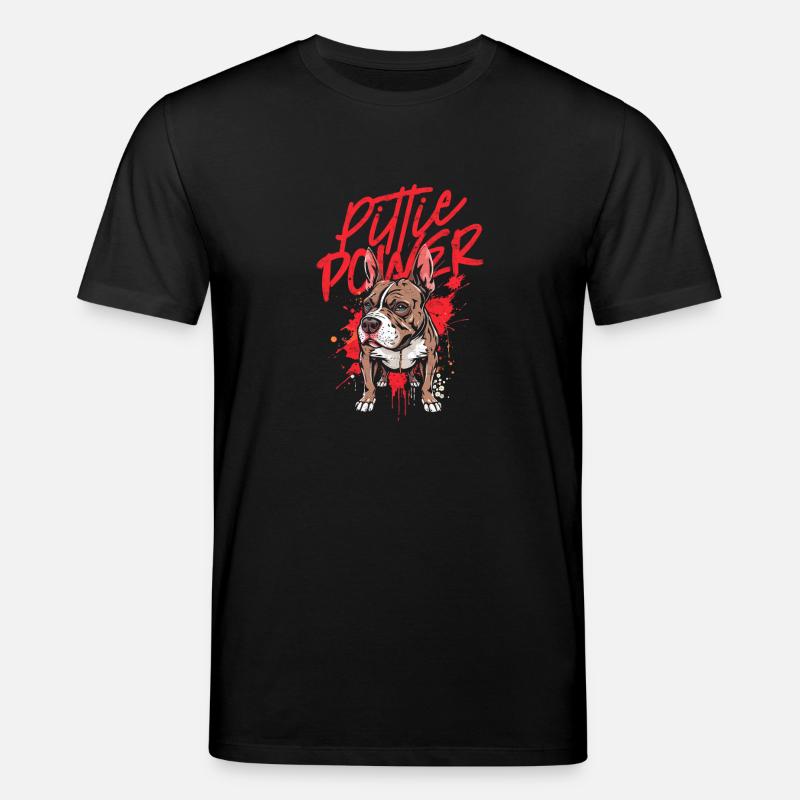 Pitbull Pitbulls Pittie Power - Stanley/Stella Unisex Bio-T-Shirt CREATOR  - Schwarz