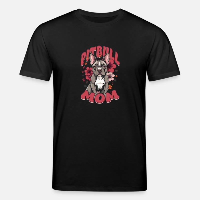 Pitbull Mom Pitbulls - Stanley/Stella Unisex Bio-T-Shirt CREATOR  - Schwarz