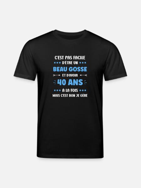 40 ANS - T-shirt bio CREATOR Stanley/Stella Unisexe - noir