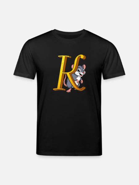 LETTER K - Stanley/Stella CREATOR Unisex Organic T-Shirt - black
