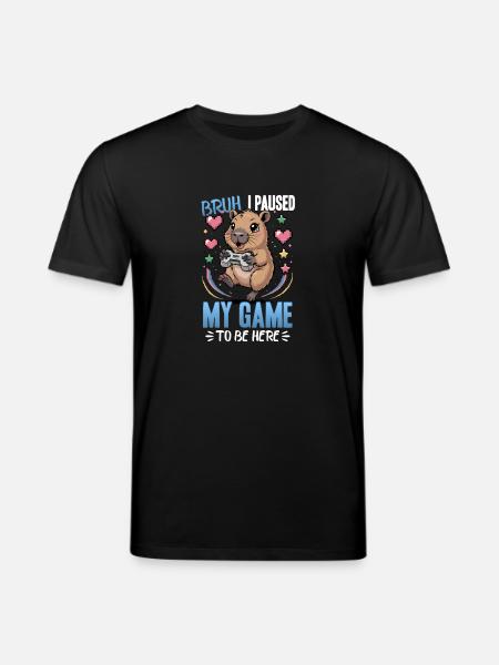 Capybara Gamer Gaming - Stanley/Stella CREATOR Unisex Organic T-Shirt - black