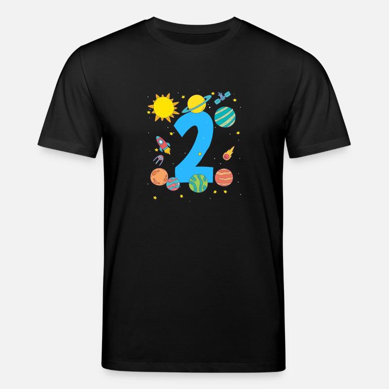 Aventure spatiale numéro deux planètes - T-shirt bio CREATOR Stanley/Stella Unisexe - noir