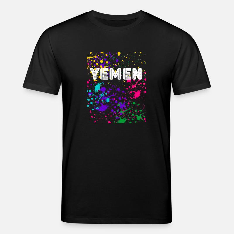 YEMEN éclaboussures Design - T-shirt bio CREATOR Stanley/Stella Unisexe - noir
