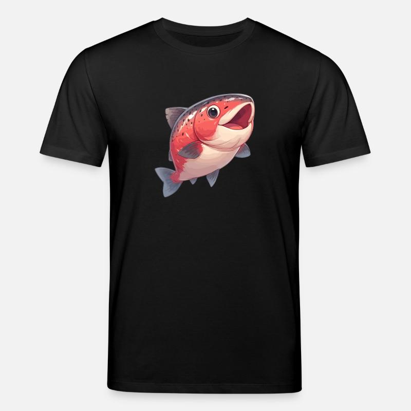 Lachse Lachs - Stanley/Stella Unisex Bio-T-Shirt CREATOR  - Schwarz