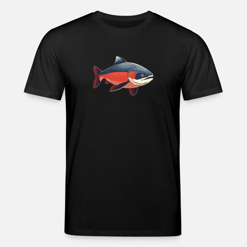 Lachse Lachs - Stanley/Stella Unisex Bio-T-Shirt CREATOR  - Schwarz