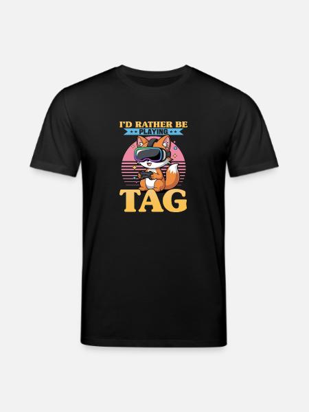 Gaming Fox VR Gamer - Stanley/Stella CREATOR Unisex Organic T-Shirt - black