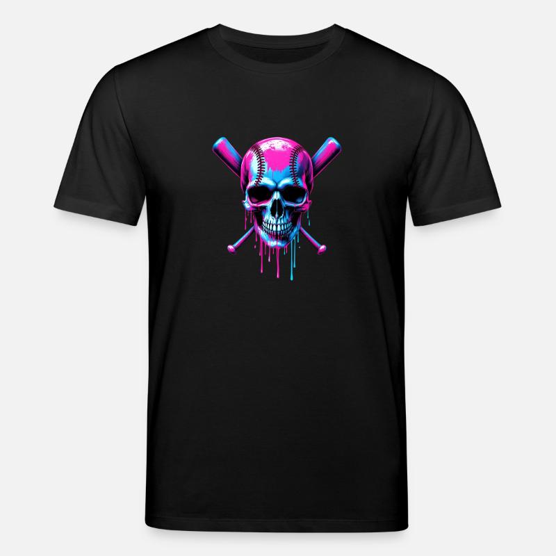 Baseball Skull Batte de Baseball - T-shirt bio CREATOR Stanley/Stella Unisexe - noir