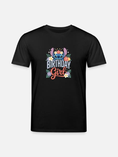 Fille d’anniversaire axolotl - T-shirt bio CREATOR Stanley/Stella Unisexe - noir