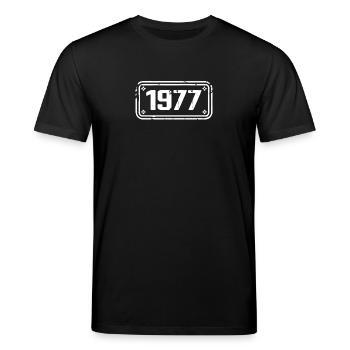 1977 Cadeau 1977 vintage 1977 limited edition 1977 - Stanley/Stella Unisex Bio-T-Shirt CREATOR  - Schwarz - Vorne - Alina (178cm) & Michal (187cm)