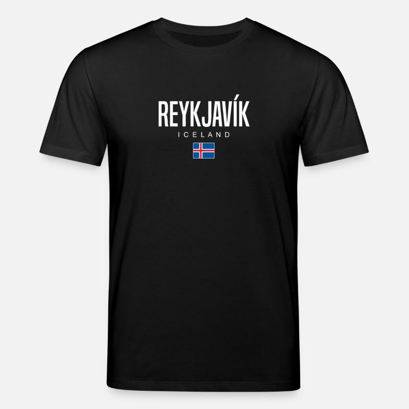 Île de Reykjavík - T-shirt bio CREATOR Stanley/Stella Unisexe - noir