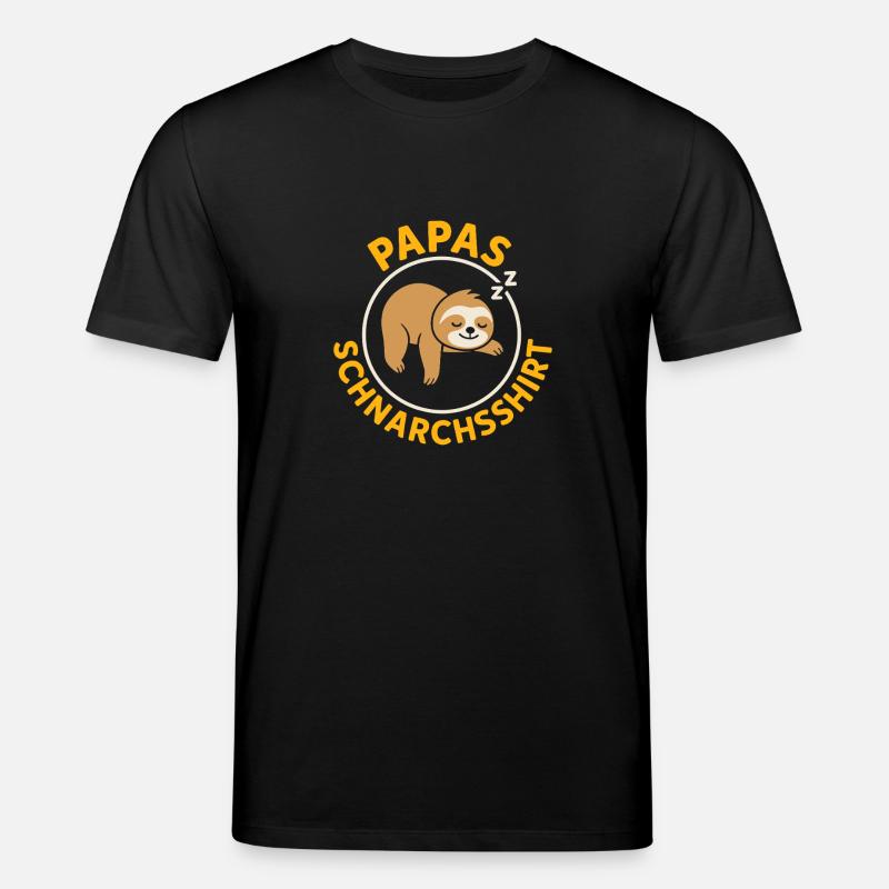 Vaterschaft PAPAS SCHNARCHSSHIRT LUSTIG - Stanley/Stella Unisex Bio-T-Shirt CREATOR  - Schwarz
