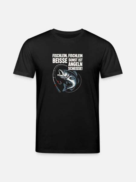 Fischlein beisse – Angel Spruch lustig - Maglietta ecologica unisex CREATOR di Stanley/Stella - nero
