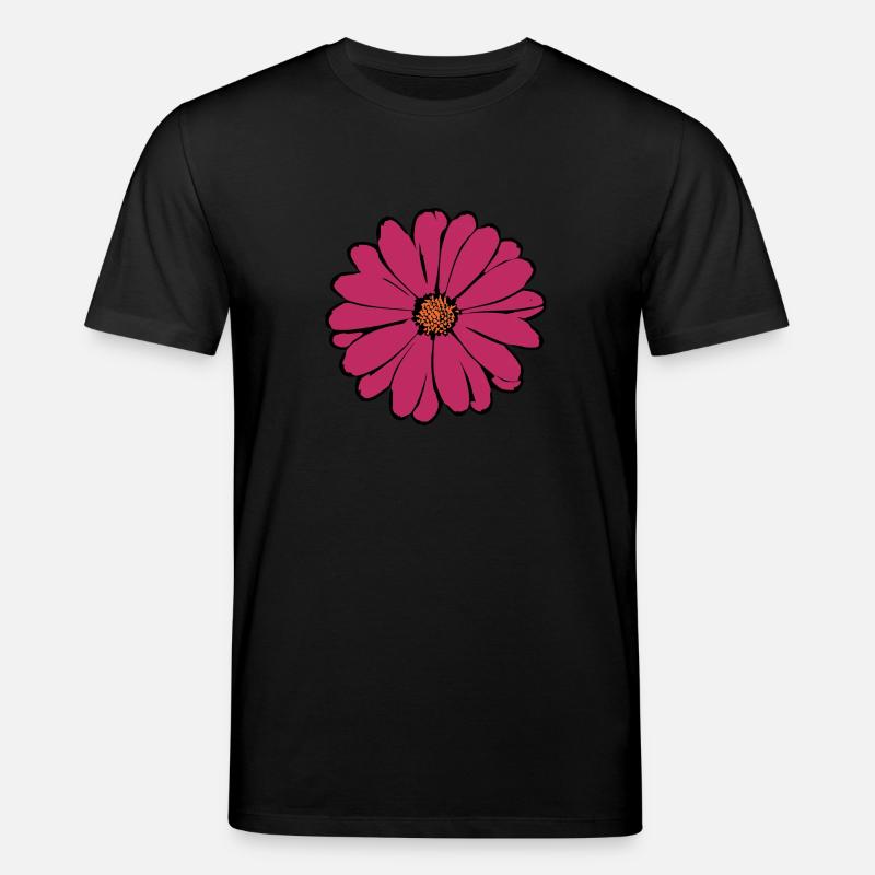 fleur, fleur, rouge, violet - T-shirt bio CREATOR Stanley/Stella Unisexe - noir