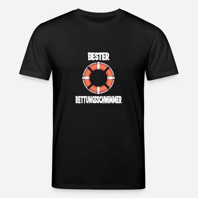 Bester Rettungsschwimmer Leben Rettungsring - Stanley/Stella Unisex Bio-T-Shirt CREATOR  - Schwarz
